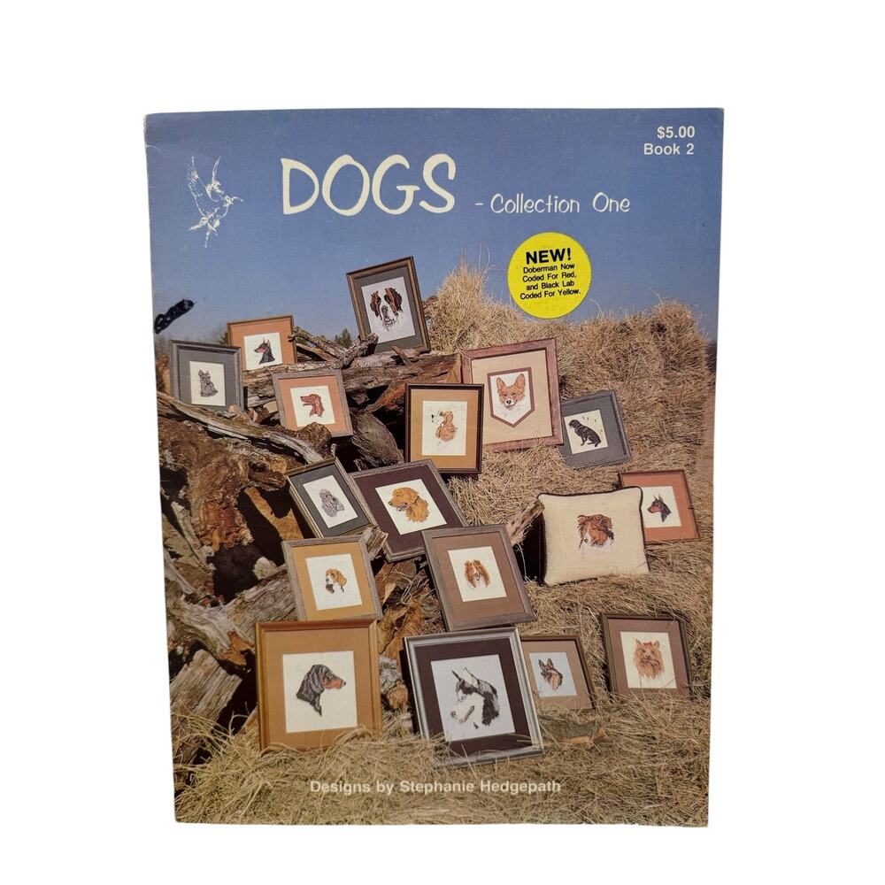 Vintage Dogs Collection 1 Book 2 Cross Stitch Design Pamphlet 1980 Pegasus Publi